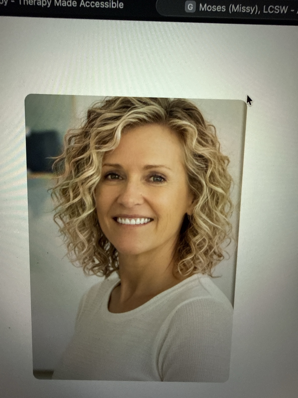 Michelle 'Missy' Moses, licensed clinical social worker